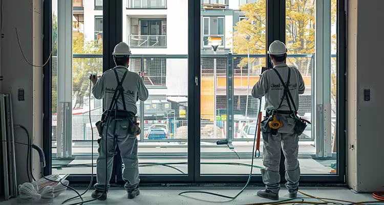 Patio Door Glass Replacement with Built-In Blinds in Cupertino, CA